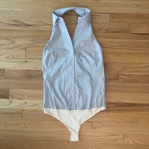 Celyn B by Elisabetta Franchi Collared Halter Bodysuit – Size Small - Picture 1 of 9